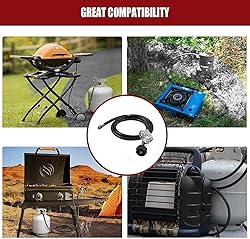5FT Low Pressure Propane Gas Hose Regulator with