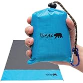 BEARZ Outdoor Pocket Blanket - Beach Blanket Waterproof Sandproof, Picnic Blankets Waterproof Foldable, Lightweight &amp; Compact for Hiking, Camping, Travel, Festival Accessories