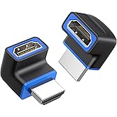 Cable Matters 2-Pack 270 Degree Angle Male to Female 8K HDMI Adapters (Right Angle HDMI Adapter, Right Angle HDMI Cable Adapt