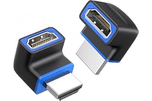 Cable Matters 2-Pack 270 Degree Angle Male to Female 8K HDMI Adapters (Right Angle HDMI Adapter, Right Angle HDMI Cable Adapt