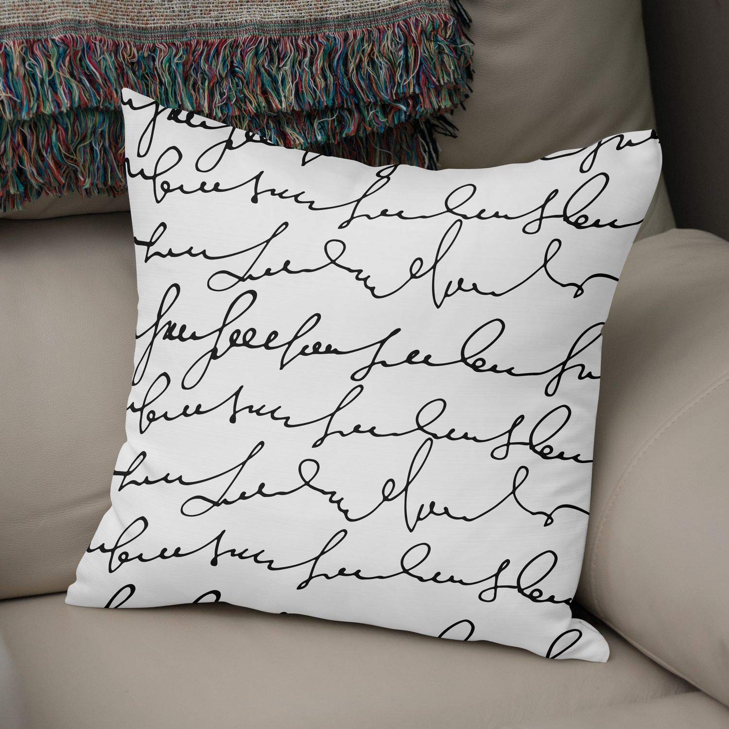 Bonamaison Decorative Cushion Cover Random Pattern, Throw Pillow Covers, Home Decorative Pillowcases for Livingroom, Sofa, Bedroom, Size:50x50 Cm - Designed and Manufactured in Turkey