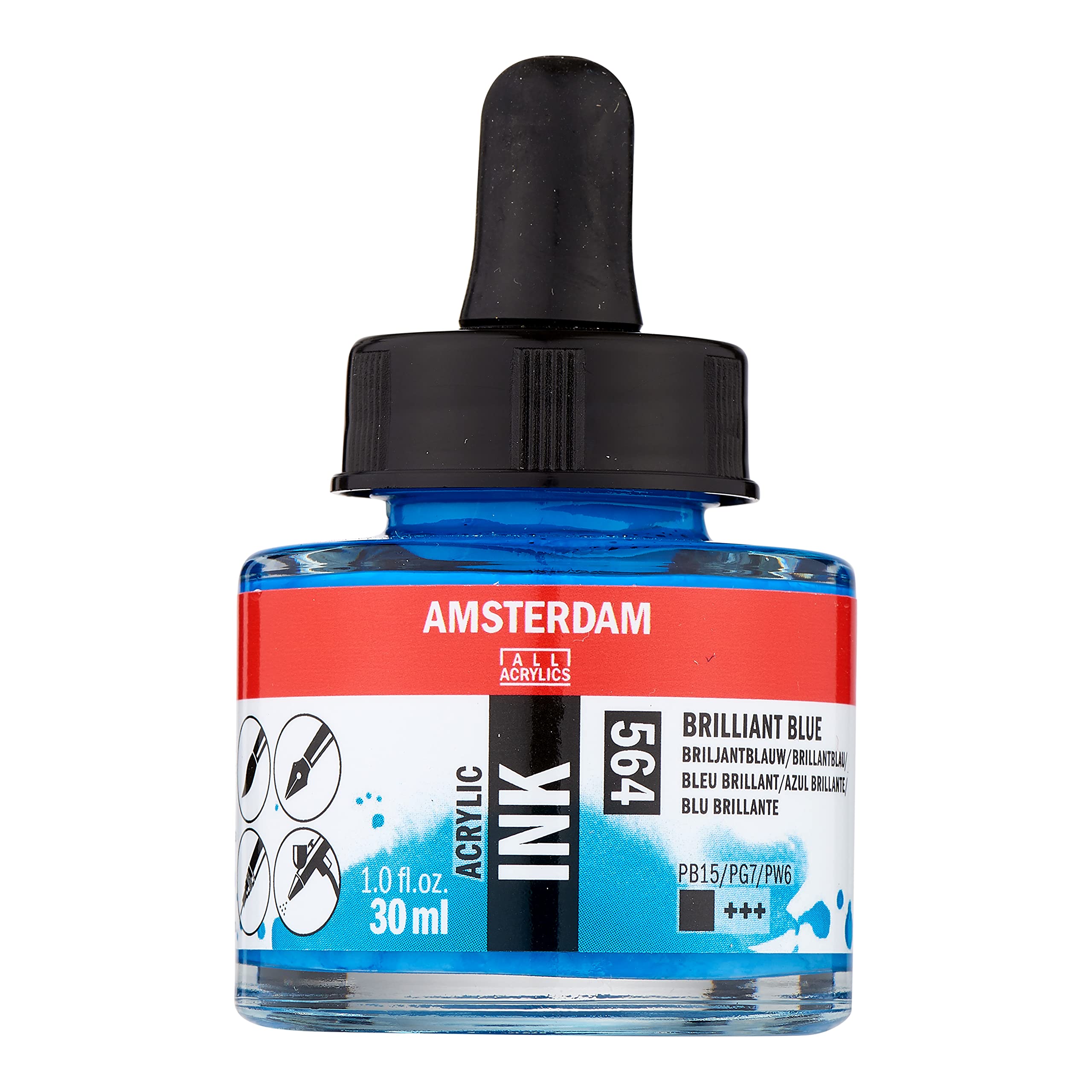 Amsterdam Acrylic Ink Bottle 30 ml Brilliant blue 564 (17205640)