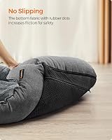 Feandrea XXL Linen Look Dog Bed with Raised Edges 120 x 90 cm Grey view 5