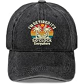 I'm Retireds It's 5 O'Clock Everywhere Summer Retirement Baseball Hats for Womens Adjustable Cap
