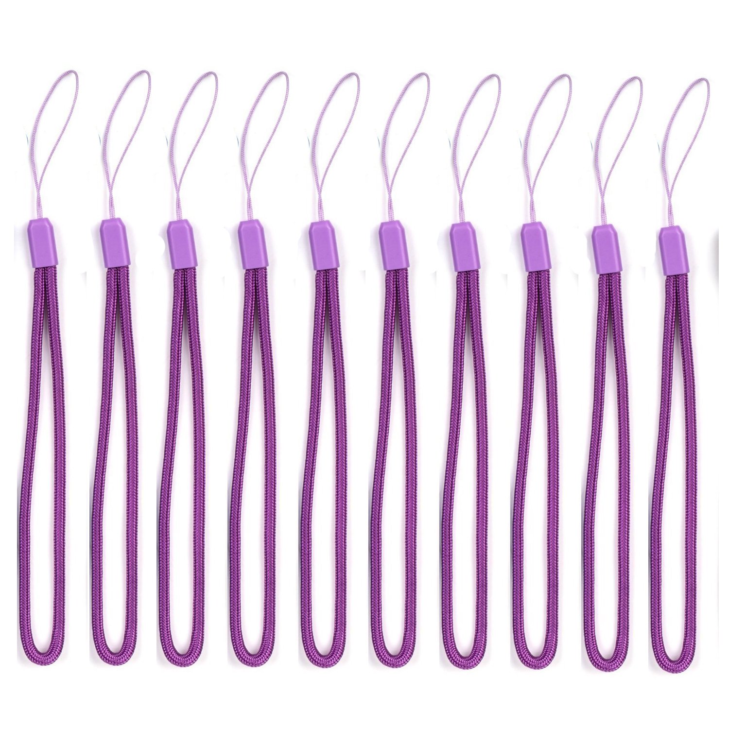 Yaxiny Hand Wrist Strap Lanyard for Cell Phone, USB Flash Drive, Mp3, Mp4, Mini Camera (100pcs, Purple)