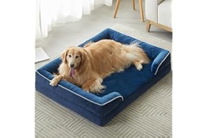 WNPETHOME Dog Beds for Large Sized Dogs, Washable Orthopedic Dog Couch Sofa Bed with Waterproof Lining & Non-Skid Bottom for Pet Sleeping