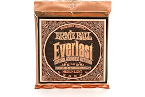 Ernie Ball Everlast Medium Light Coated Phosphor Bronze Acoustic Guitar Strings - 12-54 Gauge
