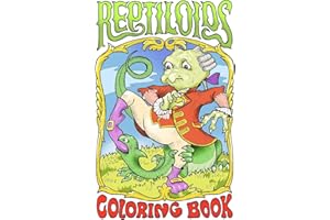 REPTILOIDS: Pocket Size Coloring Book featuring 48 fantastic creatures in 32 drawings 5.25"x8" for cheerful coloring by adults and teens