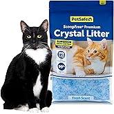 PetSafe ScoopFree Premium Crystal Cat Litter - Ultra-Absorbent Silica Universal Litterbox Crystals - Non-Clumping Odor Control - Fresh Scent - 8 lb Bag