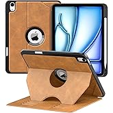 TiMOVO Case for iPad Air 11 Inch (M3/M2-2025/2024), iPad Air 5th/4th Generation Case (2022/2020) 10.9 Inch, Adjustable Multiple Angles Protective Cover with Pencil Holder, Auto Wake/Sleep, Brown