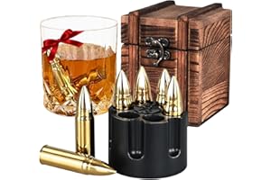EooCoo Gifts for Men, Whiskey Stones Set for Him, Cadeau Homme, Cool Gadgets for Men, Reusable Ice Cubes for Cocktail Drinks,