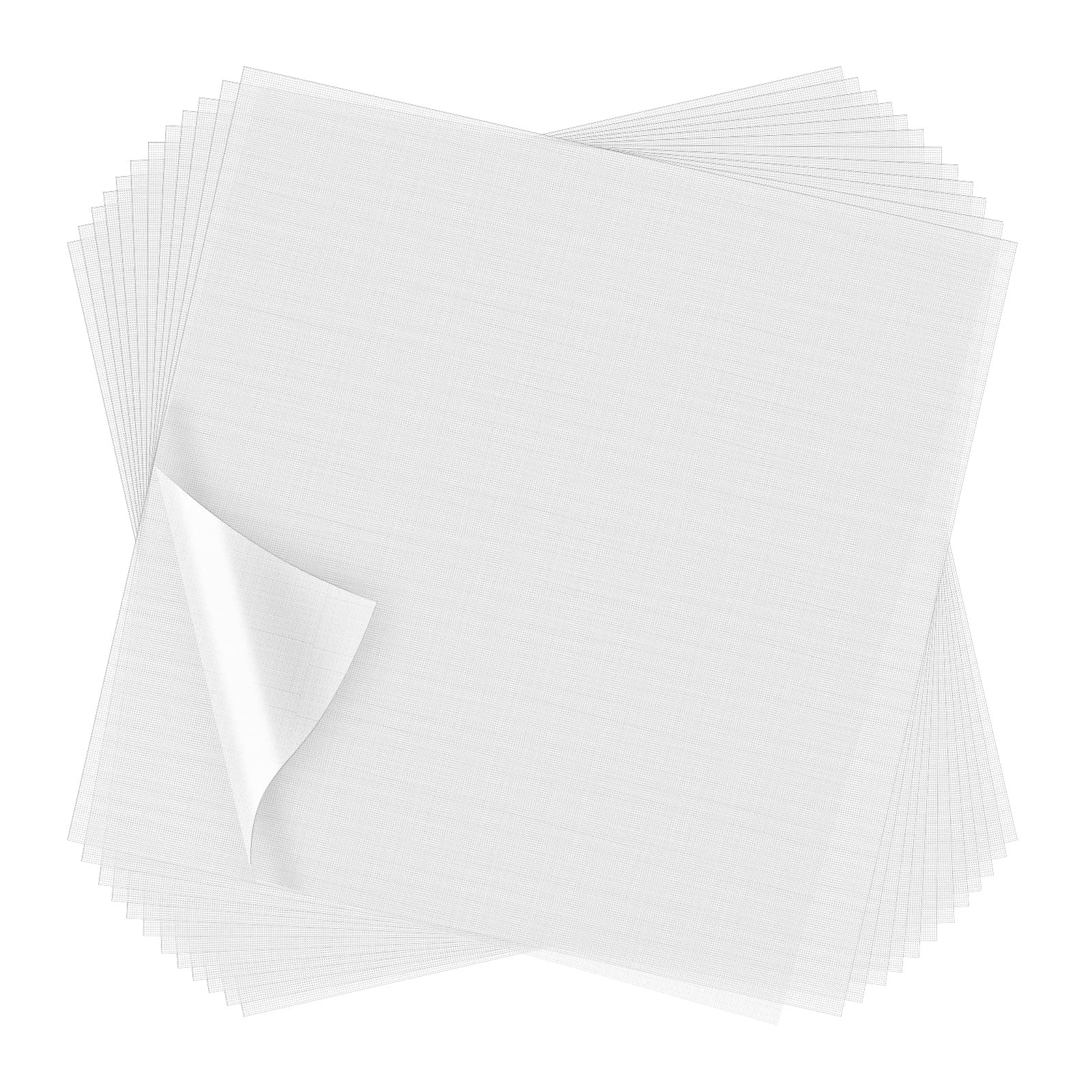 Photo 1 of 100 Sheets Wash Away Embroidery Stabilizer Water Soluble Topping Film Transparent Water Soluble Stabilizer for Embroidery and Topping(8 x 8 Inch/ 20 x 20 cm)