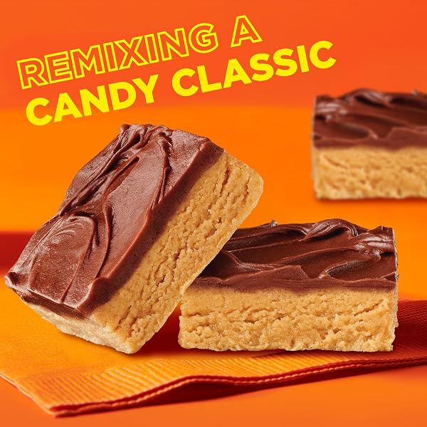 BETTY CROCKER REESE’S PEANUT BUTTER NO BAKE BARS MIX WITH HERSHEY’S MILK CHOCOLATE FROSTING, 17.3 OZ