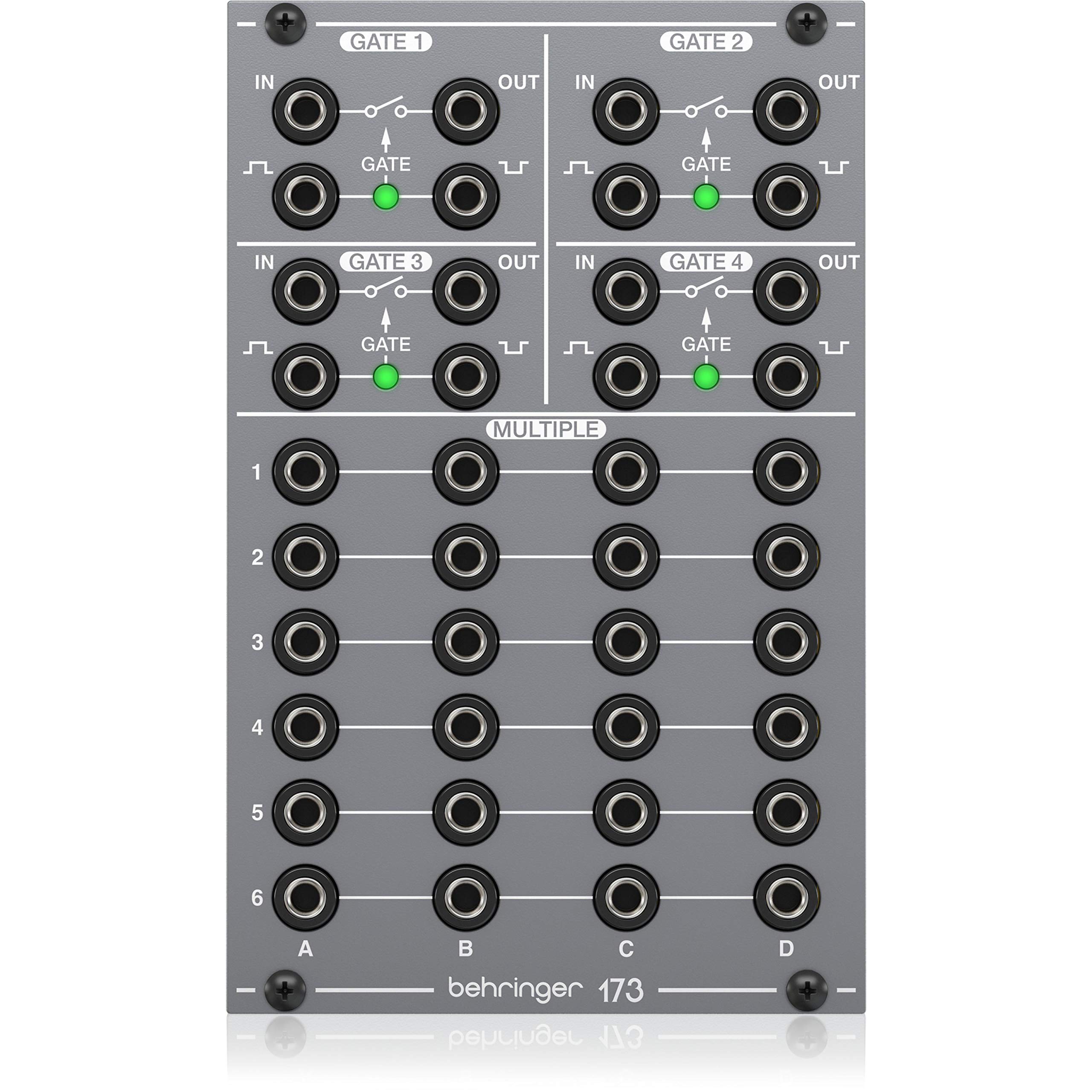 Behringer 173 QUAD GATE/MULTIPLES Legendary Analog Quad Gate and Multiples Module for Eurorack