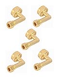 (Pack of 5) EFIELD Dishwasher Swivel Elbow Brass