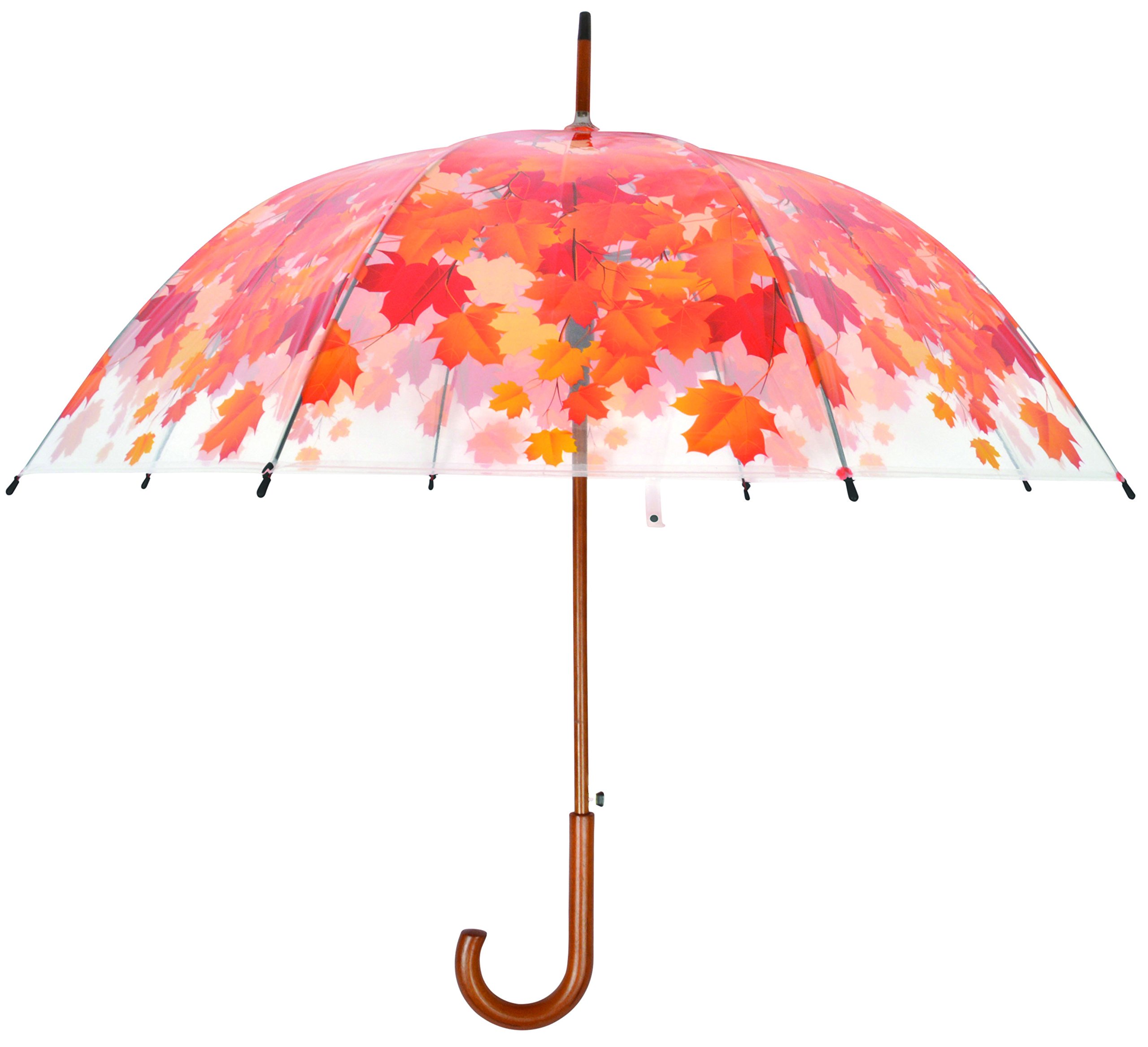 Fallen Fruits 94cm Transparent Autumn Leaves Umbrella, One Size