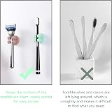 Zayin Silicone Toothbrush Holders 4pcs Multi-Function Wall Hooks view 4