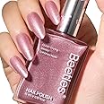 Beetles Pink Nail Polish 1Pcs 15ml Pink Glitter Nail Polish-Fast Drying and Long Lasting Shimmer Nail Lacquer Color Salon DIY at Home for Women