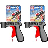 Safeworld Instant Aerosol Trigger Handle Can-Gun, Converts Spray Cans to Spray Guns, Full Hand Grip, Reusable, Easy Clip-On/Off, and Universal Fit for Paint, Adhesives, and Lubricants (2- Pack)
