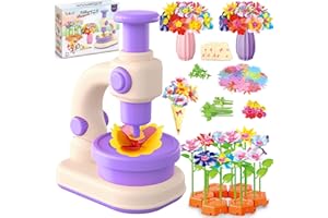 SANANT Fabric Flower Bouquets Toys, DIY Arts and Crafts Toys for Kids 4-8, Making Kit Build Own Bouquet, DIY Educational Activities Flower Making Kit Toys for Toddlers, Birthday Gifts for Girls