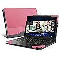 Laptop Cover for Lenovo ThinkPad X1 Carbon Gen 9 14" ThinkPad X1 Carbon Gen12|10|11 X1 Yoga gen 8/7 /6 All-Inclusive Drop Case 14" PU Leather Inner Pocket Cover Laptop Case (Pink)