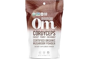 OM Mushroom Superfood Cordyceps Organic Mushroom Powder, 3.5 Ounce, 50 Servings, Energy, Power, Stamina and Endurance Support, Superfood Supplement for Sports Performance