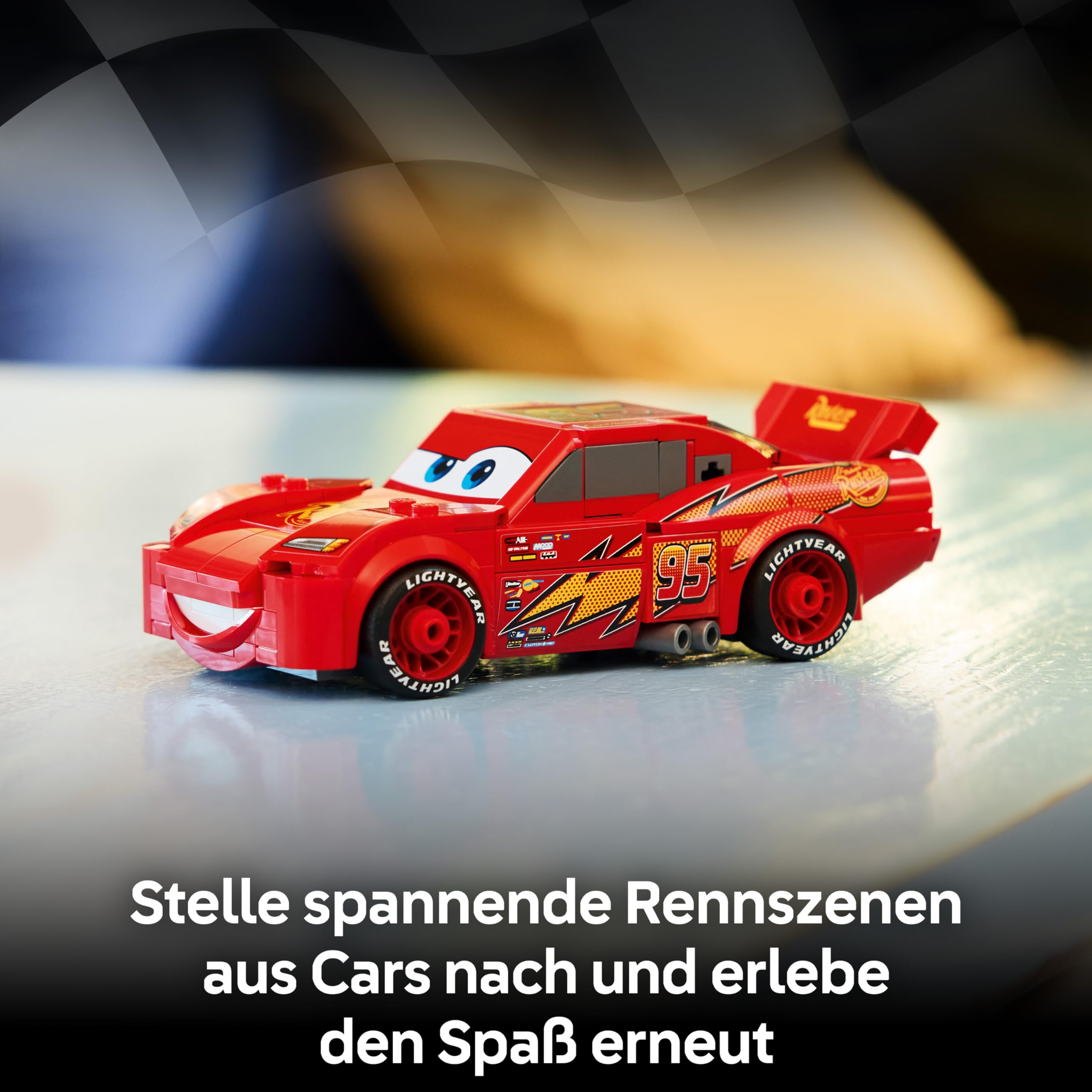 LEGO Speed Champions | Lightning McQueen - Spielzeug zu Cars von Disney Pixar - DIY Deko für Kinderzimmer - Auto Spielset - Kreatives Geschenk für Mädchen, Jungen und Autofans ab 9 Jahren - 77255 3