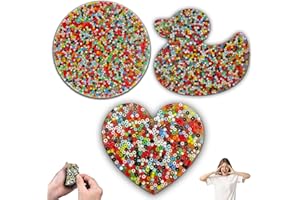 HICYOO 3PCS Picky Pad Skin Picking Fidget Toys, Silicone Big Picking Fidget Pad Reusable More Beads Trichotillomania Toys for Skin Pickers ADHD OCD Relax Anxiety Toy for Adults Teens