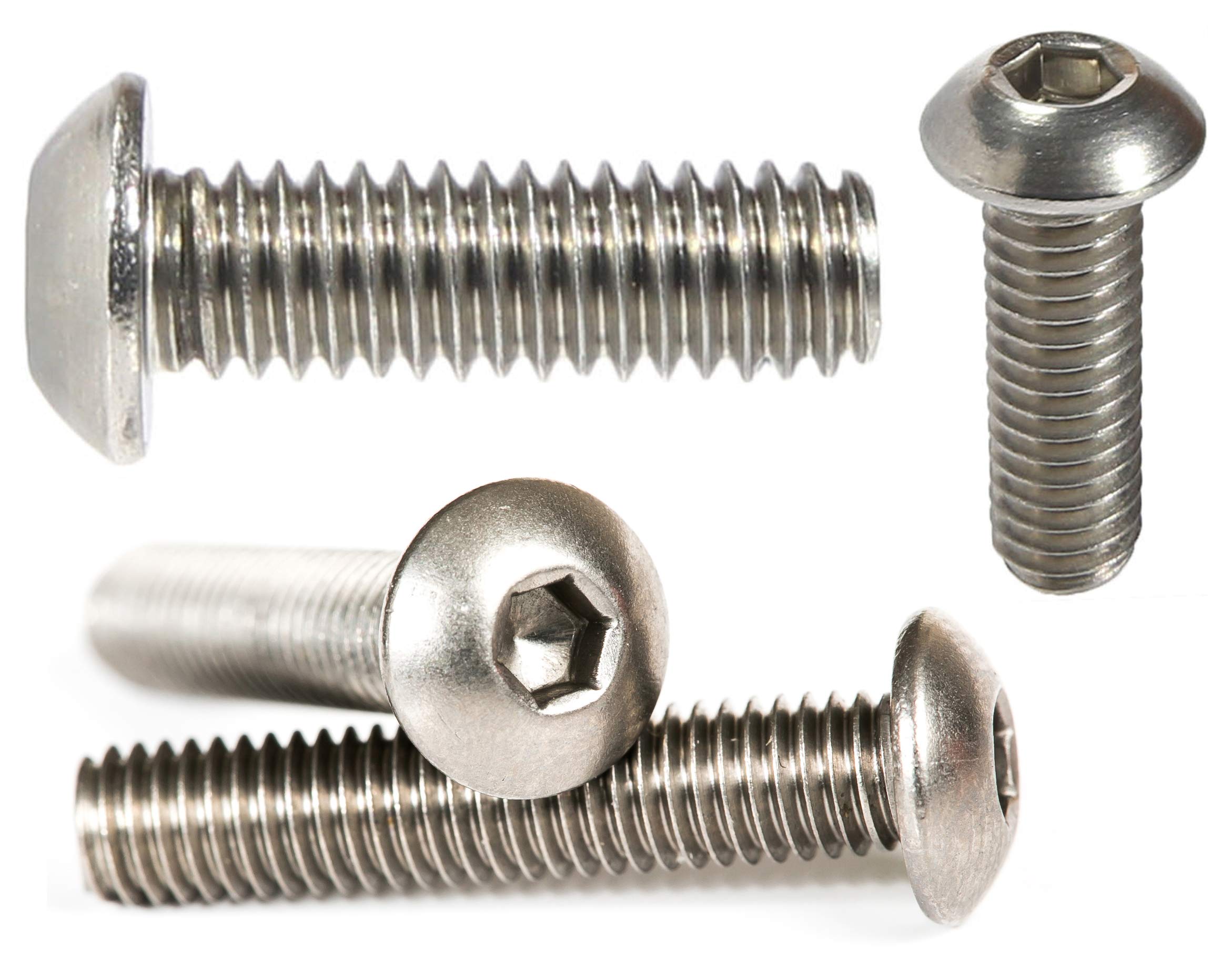 M3 (3mm x 25mm) Small Button Head Screws Allen Socket Bolts A2 Stainless Steel Screws (Pack of 20) F01BCD