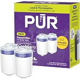 PUR Faucet Mount Replacement Filter 2-Pack | Genuine PUR Water Filter for Sink Faucet, Lead Reducing, 6-Month Value, White