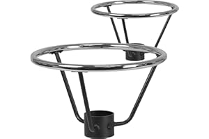 Flash Furniture Jackson 2 Pk. Bar Height Table Base Foot Ring with 4.25'' Column Ring - 19.5'' Diameter, Silver