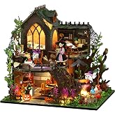 ISSEVE Miniature House Kit, Halloween Magic Castle Tiny House Building Kit | For Adults, Mini House Building Kit, Miniature Kit, Dollhouse Kit, Halloween Gifts, Bookshelf Decor, DIY Crafts Kit