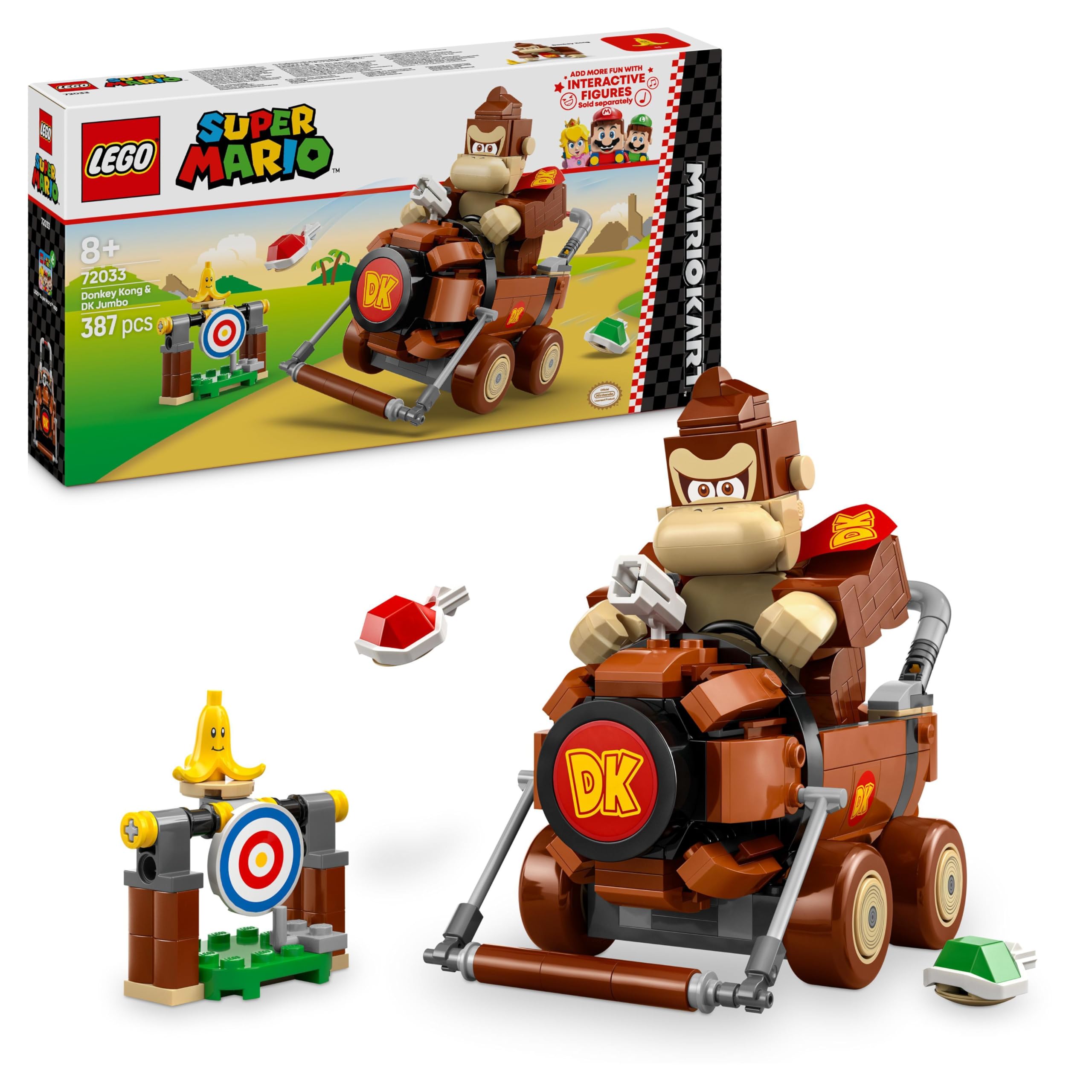 LEGO Super Mario: Mario Kart – Donkey Kong & DK Jumbo, Racing Toy 72033
