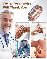 Jeracol 99% Pure Copper Magnetic Bracelet Men 57 Magnets Gift Box Sizing view 8