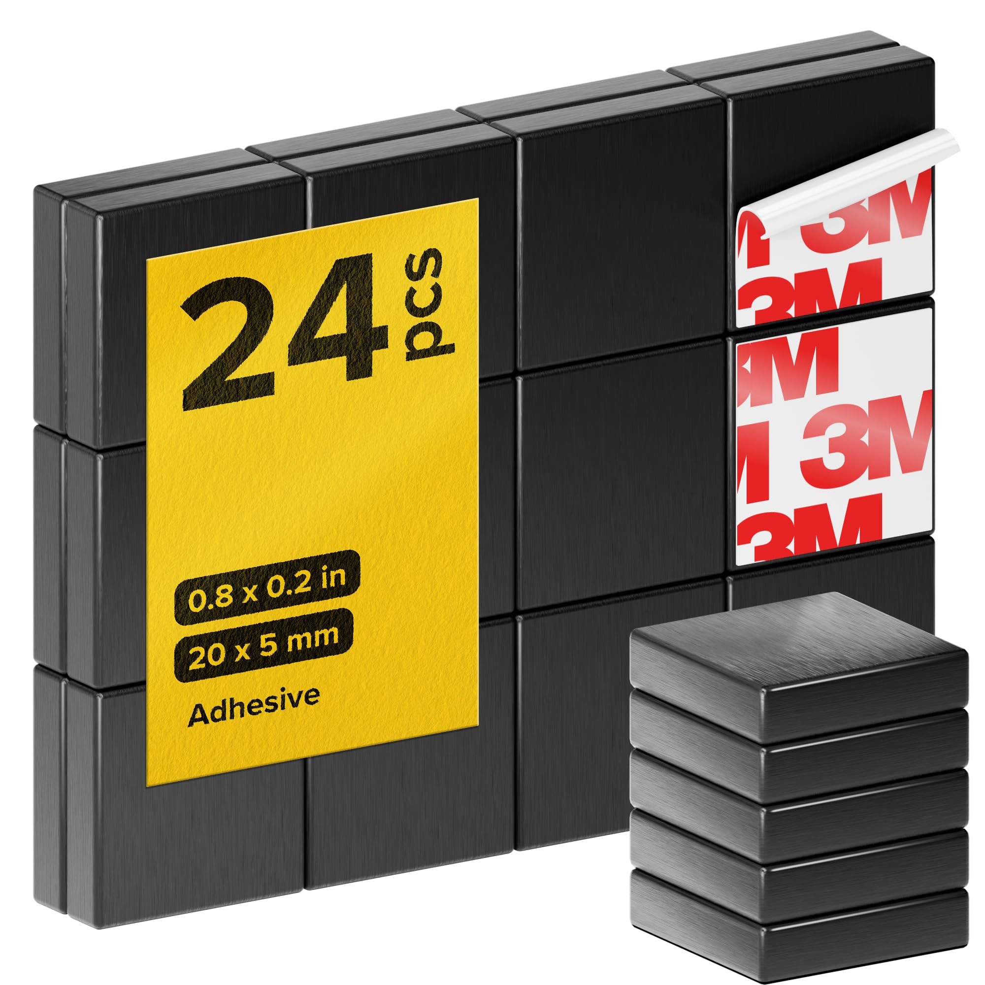 Strong Ceramic Square Magnets With Adhesive Backing