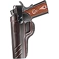 OWB 1911 Holster - Top Grain Leather for Most 1911 Style | Compatible with Colt, Kimber, Springfield, Tisas & More | Fits 4" & 5" Barrels