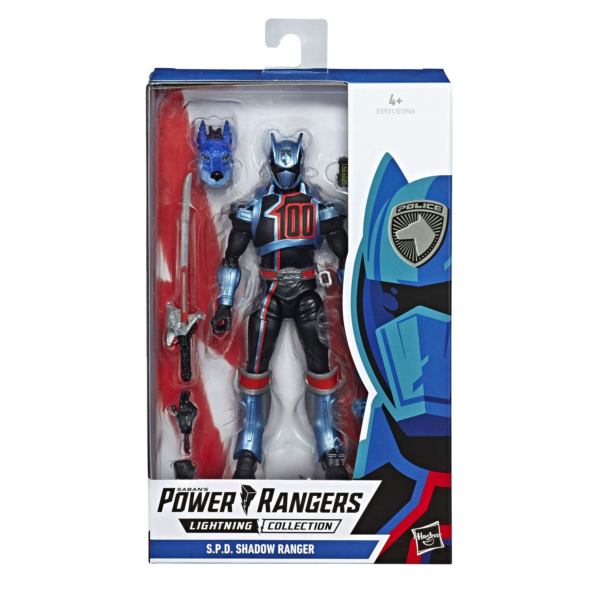 Power Rangers Hasbro Toys Lightning Collection 6" S.P.D. Shadow Ranger Collectible Action Figure