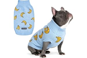 Spark Paws Knit Dog Sweater – Ultra Soft Warm Winter Dog Sweater for Small, Medium & Large Dogs – Stretch Fit Pet Sweater for French Bulldog, Pitbull, Girl & Boy Dogs Jacket, (Banana,L)