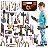 Kids Tool Set Toys ,42Pcs Felt Educational Tool Kits with Portable Tool Box,Toy Drill Chainsaw, Pretend Play Kids Construction Tool Kits Toy for Boys,Christmas Birthday Gifts for Boys Girls Ages 3+