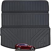 SANBAN-AXE Large Cargo Liners Custom Fit 2024 2025 for Mazda CX90 CX 90 TPE All Weather Trunk Mat Accessories, Waterproof Rear Cargo Mat Easy to Clean for 2024 Mazda CX-90-Black