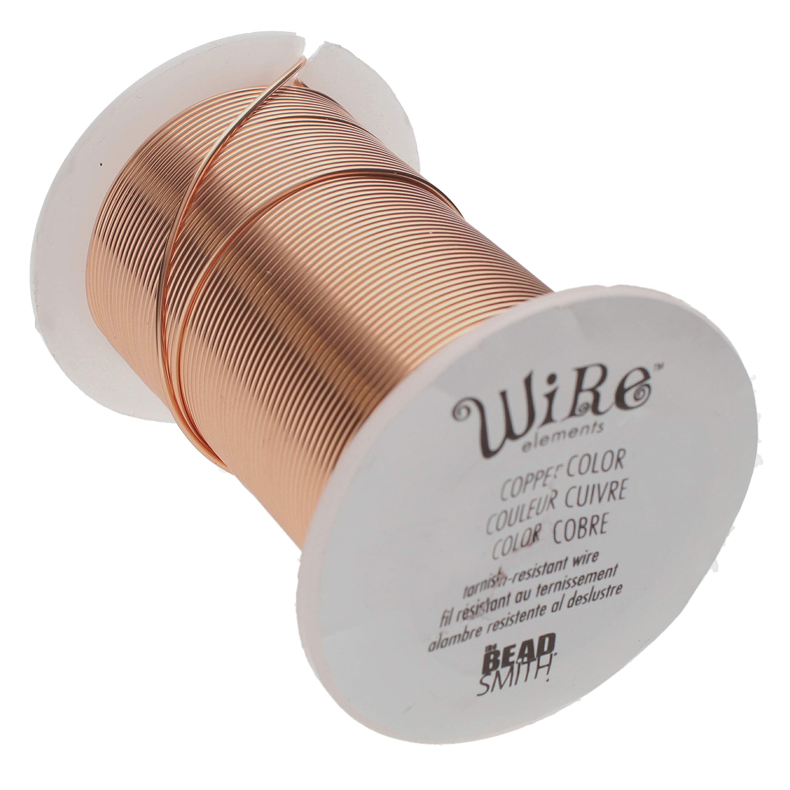 The Beadsmith Wire Elements 18-Gauge Lacquered Tarnish-Resistant Copper Wire for Jewelry Making, 10 Yard, 9.14 Meter Spool (Copper Color) — image 1
