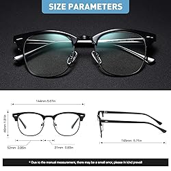 AOMASTE Blue Light Blocking Glasses Retro Semi