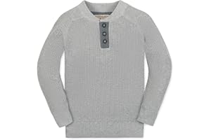 Hope & Henry Boys' Long Sleeve Henley Pullover Sweater