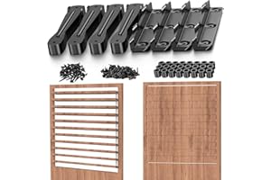 SUEMISI Louver Hardware Kit - Deck Sunblind System Brackets for Adjustable Outdoor Shutters & Pergola Blinds,Perfect for Gardens, Patios and Indoor and Outdoor Use