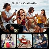 Dnenellr Handheld Fan 2025 5000mAh USB LED Display 3-Speed Portable White view 8