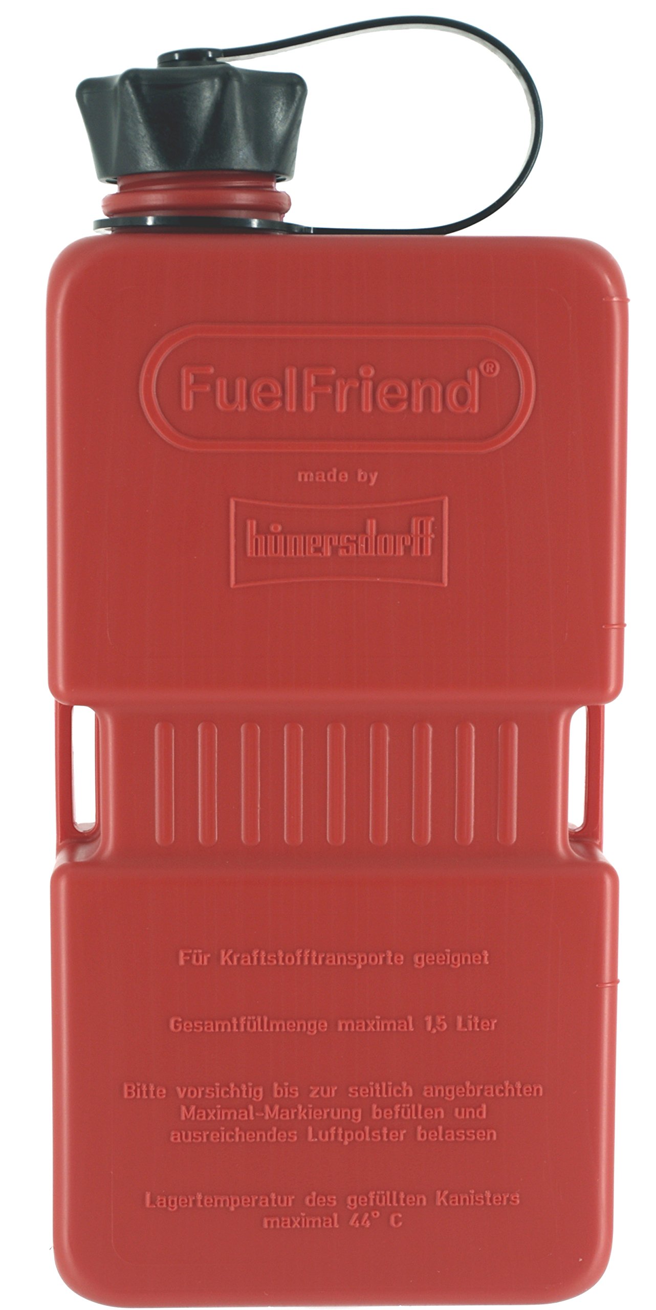 FuelFriend®-PLUS 1.5 liters - small Petrol Can Mini Reserve Canister - perfect for motorcycles, cars and more