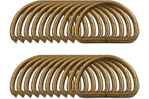 BIKICOCO Metal D-Rings Buckle, 1-1/2 Inch Non-Welded for Webbing Sewing DIY - Bronze - Pack of 20