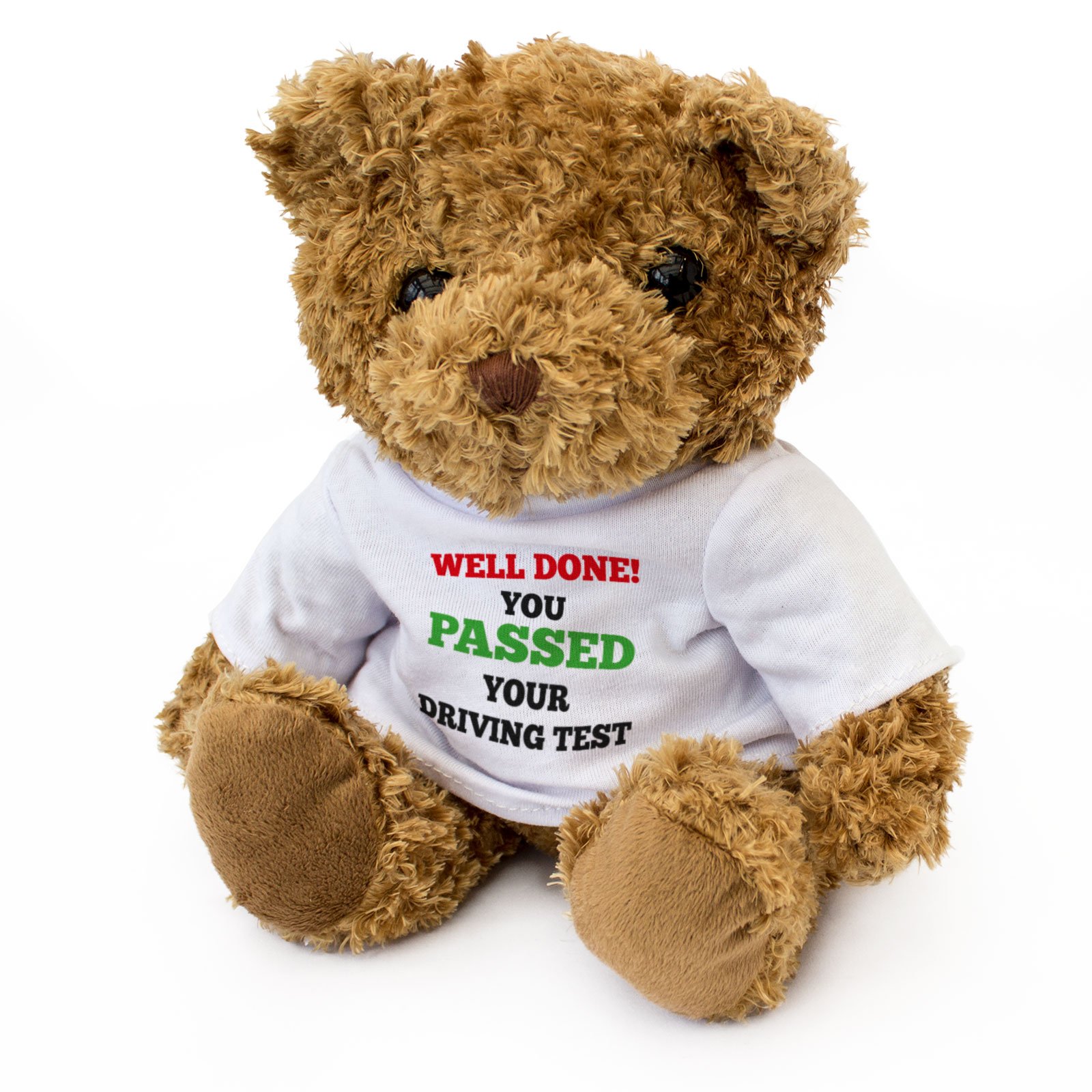 NEW - WELL DONE YOU PASSED YOUR DRIVING TEST - Teddy Bear - Cute Soft Cuddly - Gift Present