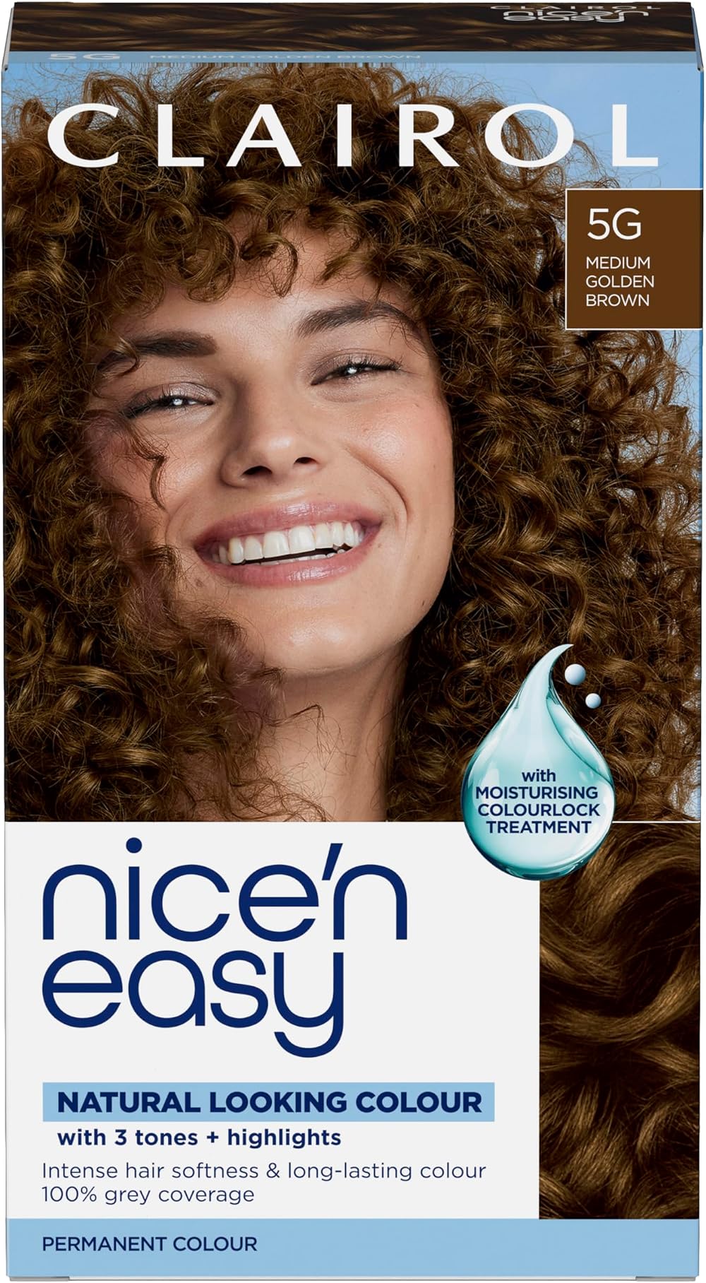 Clairol Nice'n Easy Crème Natural Looking Oil Infused Permanent Hair Dye 5G