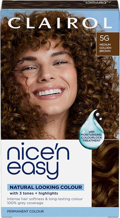 Clairol Nice'n Easy Crème Natural Looking Oil Infused Permanent Hair Dye 5G